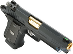 Black and gold handgun with 'Salient' branding on a white background
