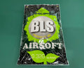 Packaging of BLS Perfect BB Airsoft with green and black design on a green background