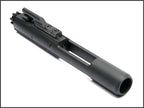 VFC M4 V3 airsoft bolt carrier group rear angled view showing hollow carrier end and gas key screws.