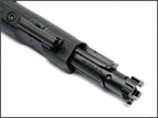 VFC M4 V3 airsoft bolt carrier close-up showing extended nozzle, retaining pin and M4 HK416 V3 marking.