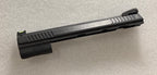 Black plastic slide on a gray background
