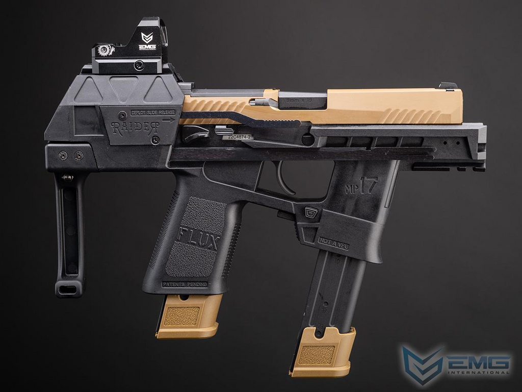 EMG Flux Defense Raider PDW套件，带SIG Sauer ProForce VFC P320 M17 气动GBB软气枪
