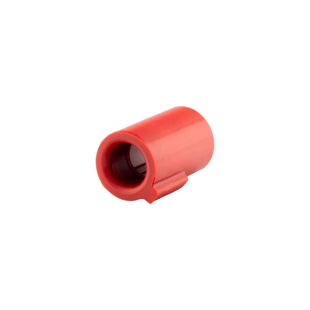 Red airsoft bucking on a white background