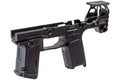 EMG Strike Industries SMC Alpha bare airsoft chassis with front magazine holder, textured grip and raised optic mount.