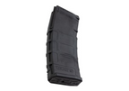 Black VFC VMAG V4 airsoft gas magazine opposite side view with moulded ribs and VMAG markings.