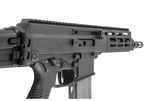 Maruyama/VFC ISO556 airsoft rifle rear-right close-up showing receiver, charging handle, selector and handguard.