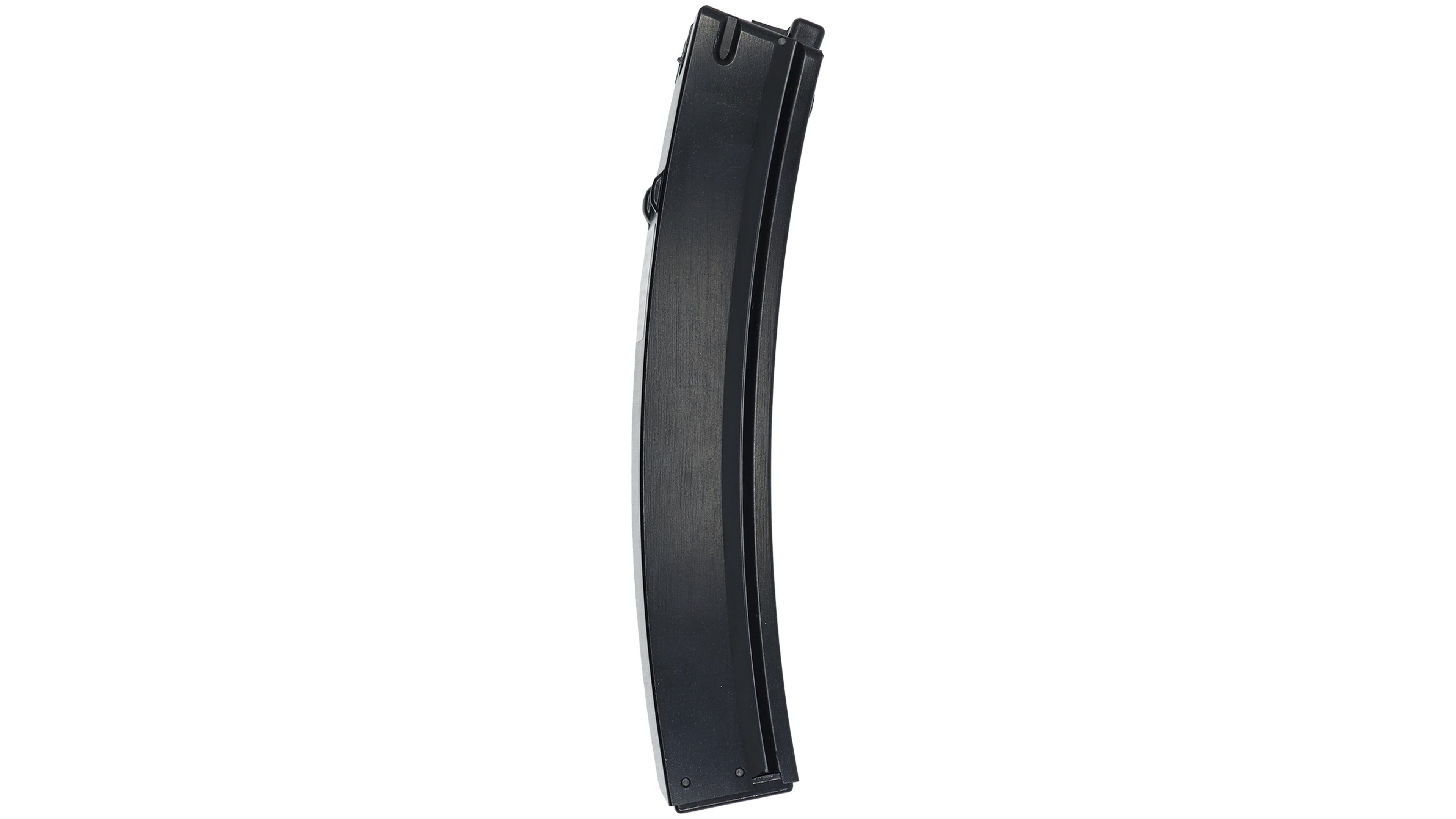 Black rifle magazine on a white background