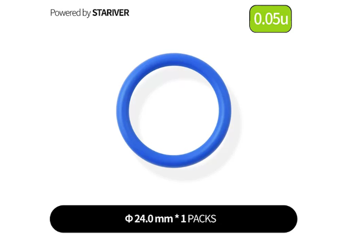 Blue ring with measurement details on a white background, powered by STARIVER.