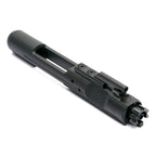 VFC M4 V3 reinforced airsoft bolt carrier group angled view showing gas key, carrier opening and nozzle.
