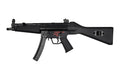 Black submachine gun on a white background