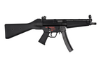 Black submachine gun on a white background