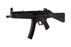 Black MP5 submachine gun on a white background