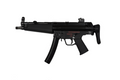 Black submachine gun on a white background