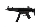 Black submachine gun on a white background