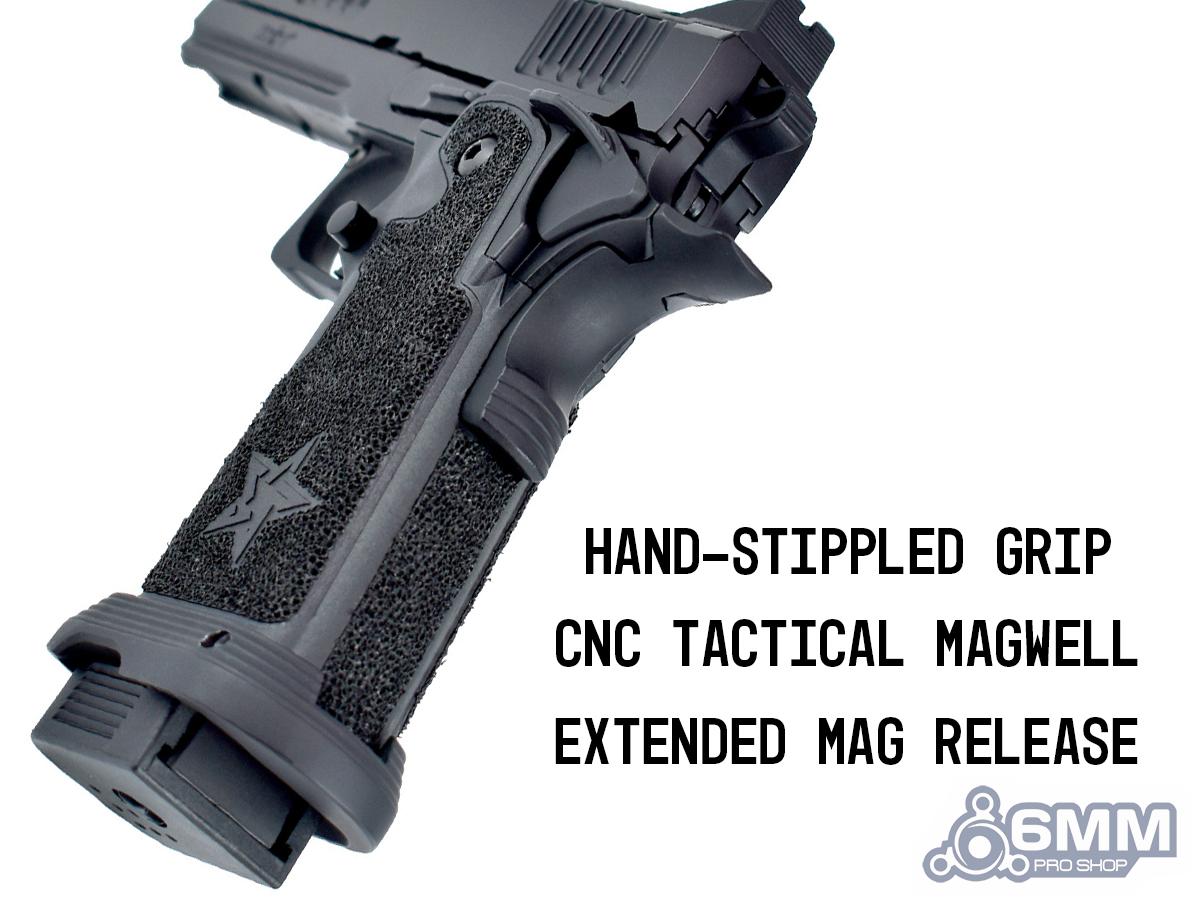 6mmProShop x Staccato XC 2011 Gas Blowback T8 Airsoft Pistol w/ Muzzle Compensator