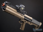 Tactical rifle with a dark background